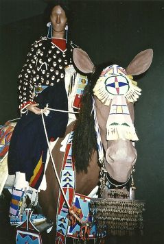 Cheyenne woman on horse